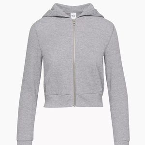 aritzia tna waffle zip up
